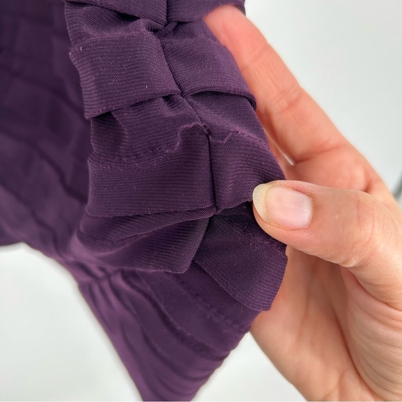 NWT Xscape by Joanna Chen Purple One Shoulder Cocktail‎ Dress *Flaw - Picture 3 of 7